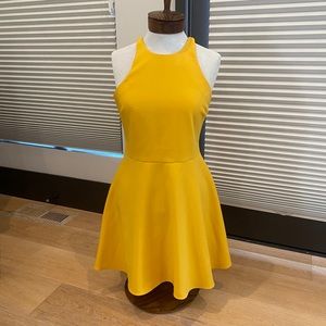 Yellow mini skater dress!